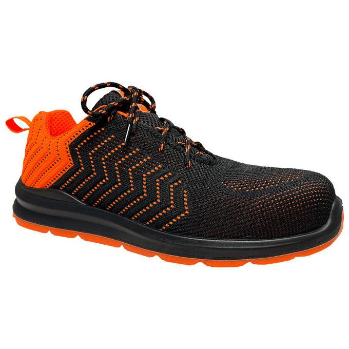 Neri Safety 510779-36 Wave Scarpa protettiva bassa S1P SRC Mesh Flyknit puntale composito taglia 36 colore Nero Arancio
