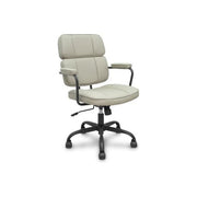 Piqueras y Crespo OPTI518 Sedia Operativa Ecopelle Braccioli Fissi Meccanismo Oscillante Ruote Nylon colore Beige
