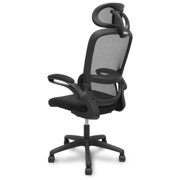 PIQUERAS Y CRESPO PRO525 Sedia operativa ergonomica schienale in rete poggiatesta regolabile braccioli supporto lombare 120 Kg colore Nero