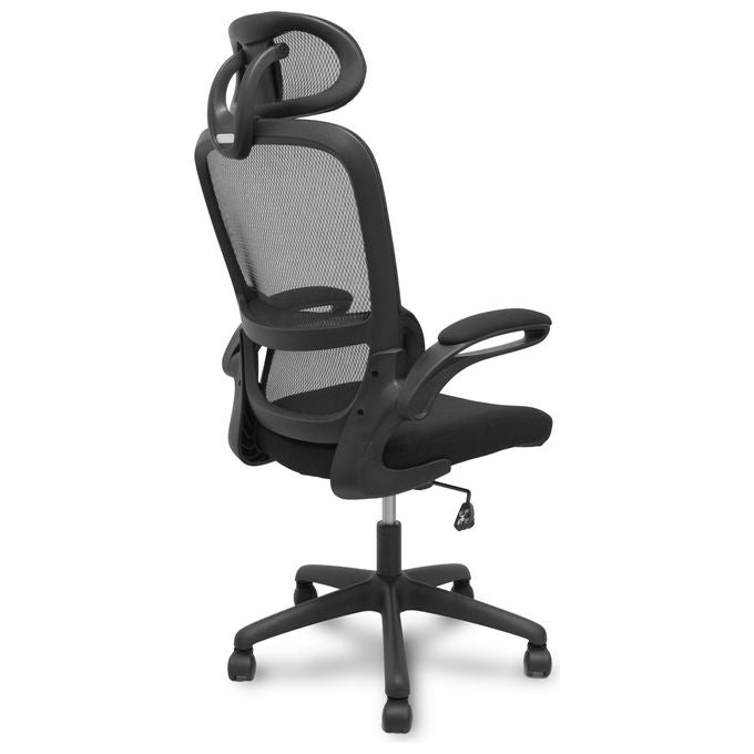PIQUERAS Y CRESPO PRO525 Sedia operativa ergonomica schienale in rete poggiatesta regolabile braccioli supporto lombare 120 Kg colore Nero