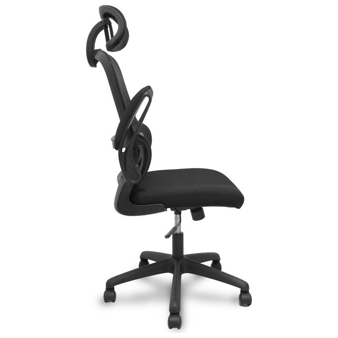 PIQUERAS Y CRESPO PRO525 Sedia operativa ergonomica schienale in rete poggiatesta regolabile braccioli supporto lombare 120 Kg colore Nero