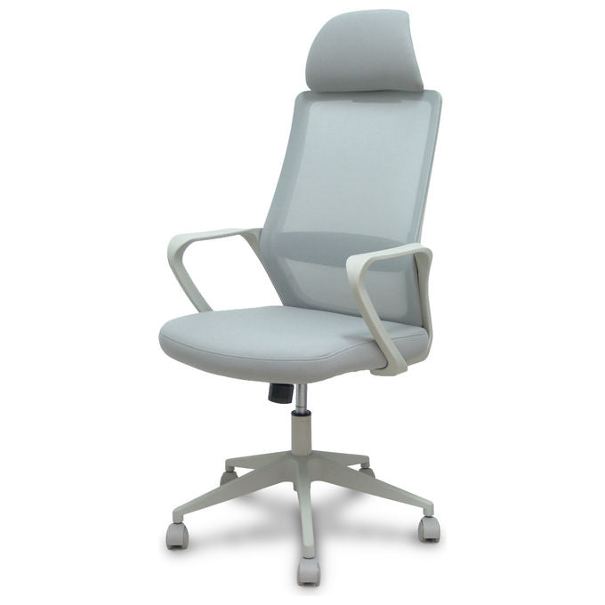 Piqueras y Crespo PRO534 FORÖL Sedia Operativa Ergonomica Schienale a Rete Poggiatesta Regolabile Supporto Lombare 120 Kg colore Grigio