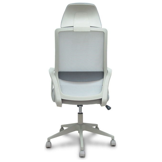 Piqueras y Crespo PRO534 FORÖL Sedia Operativa Ergonomica Schienale a Rete Poggiatesta Regolabile Supporto Lombare 120 Kg colore Grigio