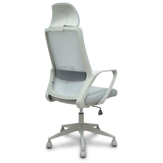 Piqueras y Crespo PRO534 FORÖL Sedia Operativa Ergonomica Schienale a Rete Poggiatesta Regolabile Supporto Lombare 120 Kg colore Grigio