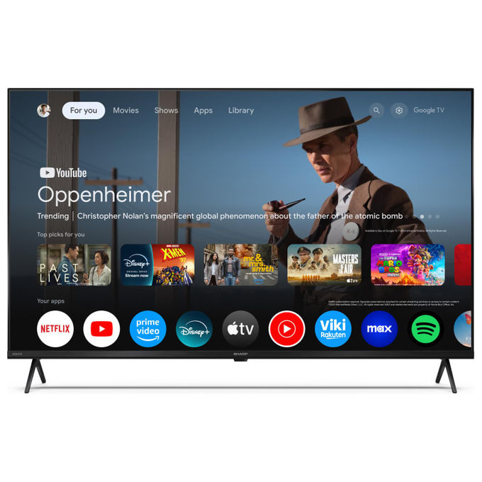 Sharp 55HL4265E TV LED 55'' 4K Ultra HD Google TV Dolby Vision Dolby Atmos Google Assistant Wi-Fi colore Nero