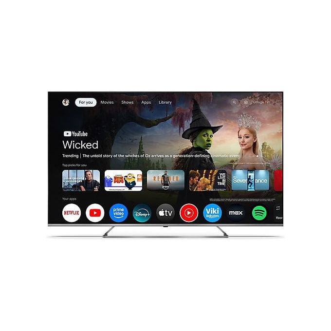 Sharp 65JP7765E TV QLED MiniLED 65'' 4K UHD Google TV Dolby Vision Harman Kardon Dolby Atmos colore Argento