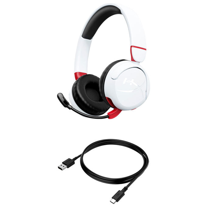 HyperX 7G8F2AA Cloud Mini Cuffie Gaming Wireless Bluetooth 5.3 20m Microfono Flip-to-Mute 25h autonomia colore Bianco