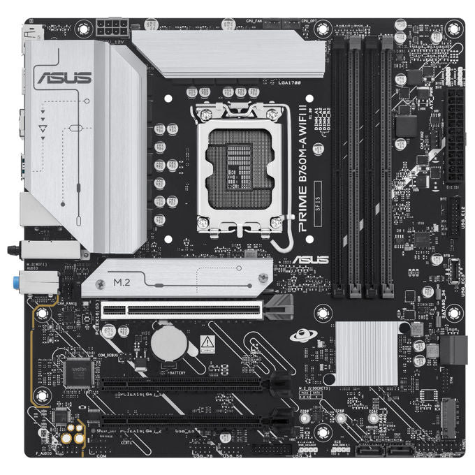 Asus PRIME B760M-A WIFI II Scheda Madre micro ATX Intel B760 LGA 1700 DDR5 Wi-Fi 6E Bluetooth 5.4 2.5 Gigabit Ethernet