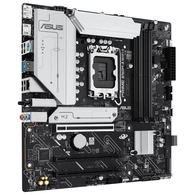 Asus PRIME B760M-A WIFI II Scheda Madre micro ATX Intel B760 LGA 1700 DDR5 Wi-Fi 6E Bluetooth 5.4 2.5 Gigabit Ethernet