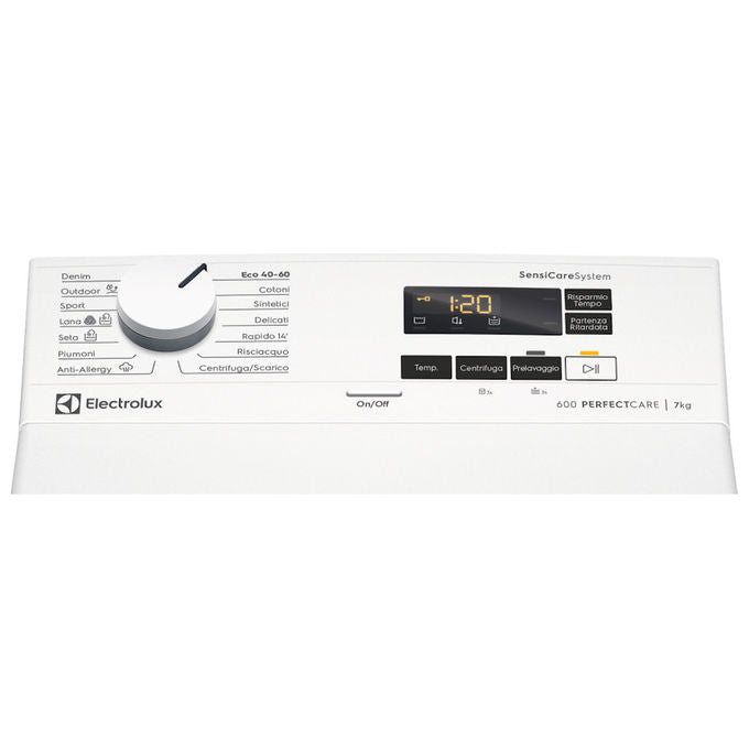 Electrolux EW6T57A Lavatrice Carica Alto 7 Kg 1200 rpm Classe A SensiCare Vapore Antiallergy (89x40x60 cm) colore Bianco