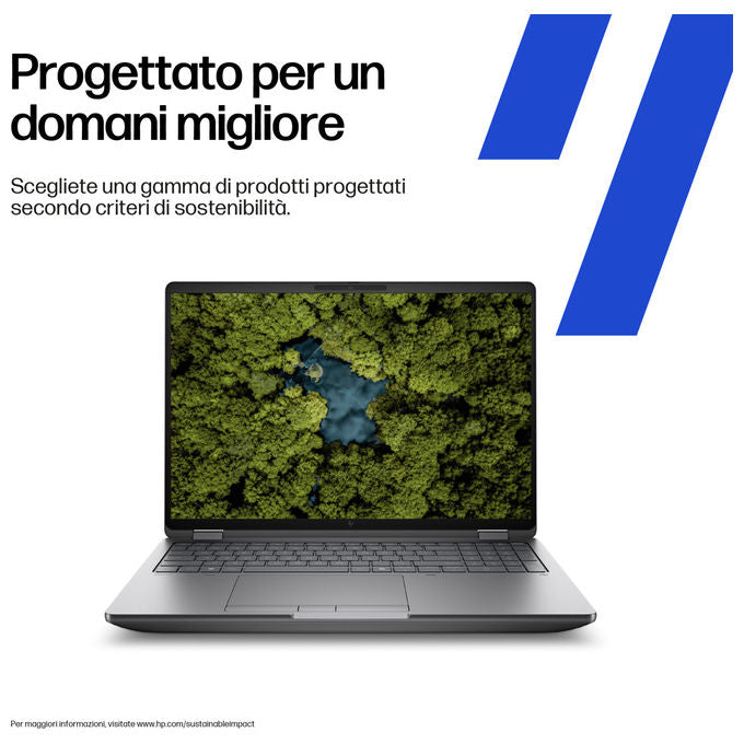 HP 98L57ET ZBook Fury G1i Workstation Mobile 16 pollici Intel Core Ultra 9 285HX 64GB DDR5 2TB SSD NVIDIA RTX PRO 4000 Wien 11 pro colore Argento