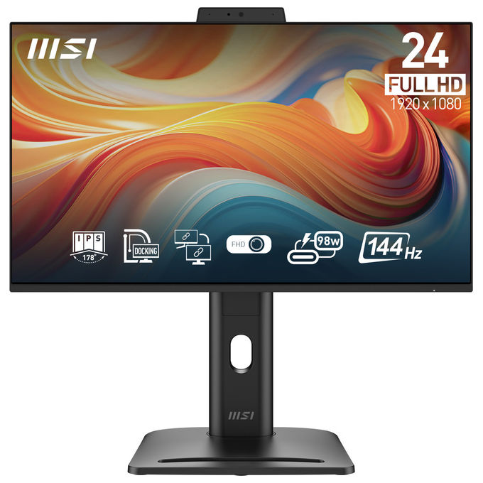 MSI PRO MP245PDG E14 Monitor PC 23.8'' IPS Full HD 1920x1080 144Hz 4ms USB-C Docking 98W VESA colore Nero