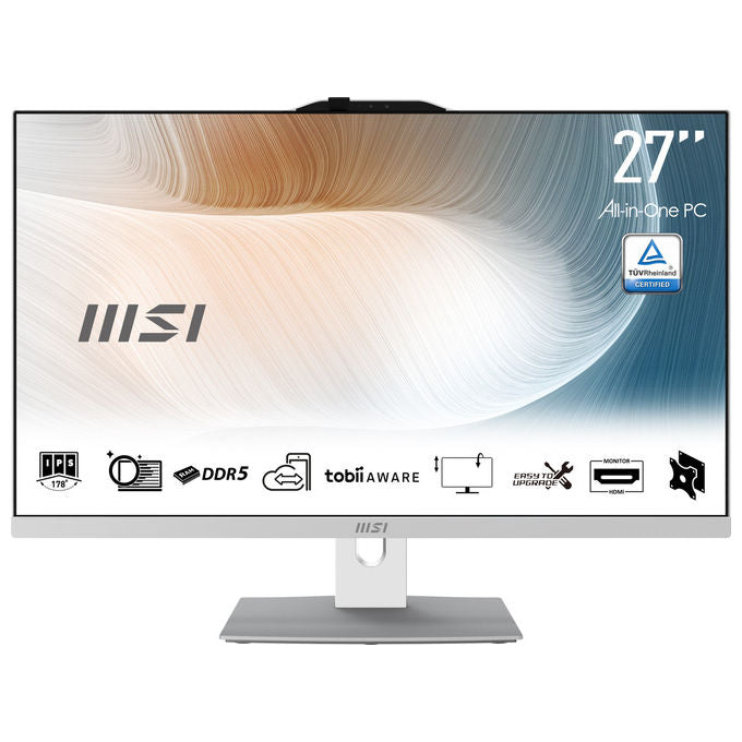 MSI MODERN AM272P 1M-1095XEU PC All-in-one 27'' Intel Core 7 150U 16 GB DDR5 1 TB SSD NVMe Wi-Fi 6E colore Bianco