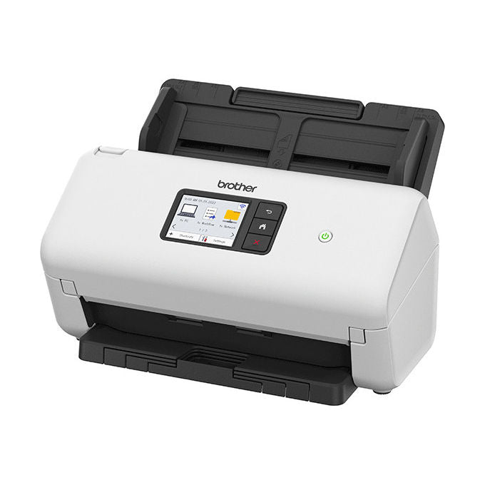 Brother ADS-4550W Scanner ADF Duplex Dual CIS 600x600 DPI 35 ppm ADF 60 fogli Wi-Fi Ethernet USB 3.0 Touch 2.8'' colore Nero