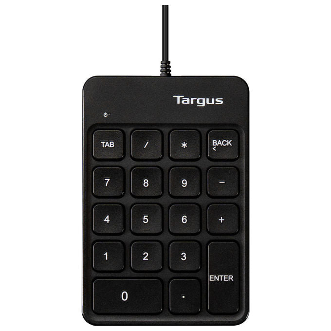 Targus AKP13GL Tastierino Numerico USB 18 tasti Plug and Play cavo 1,5 m compatibile Windows macOS Chrome OS colore Nero
