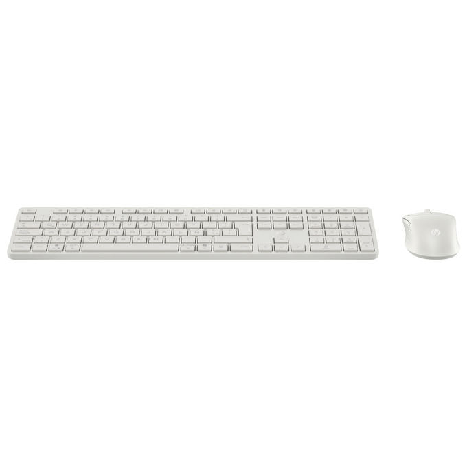 HP BE1M5AA 490C Kit Tastiera e Mouse Wireless Multi-dispositivo Bluetooth 4000 DPI Tasti Silenziosi colore Bianco