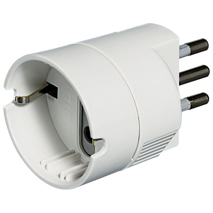BTicino S3623DE Adattatore Spina 2P+T 10A Presa P30 250V 1500W colore Bianco