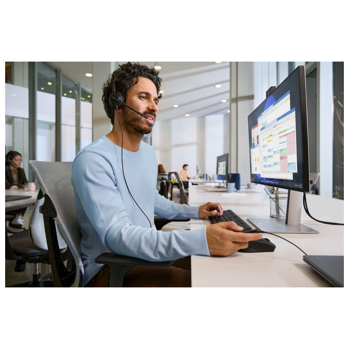 HP Poly C01B3AA Mission 425 Cuffie Stereo Cablate USB Microfono AI Super Wideband SoundGuard colore Nero