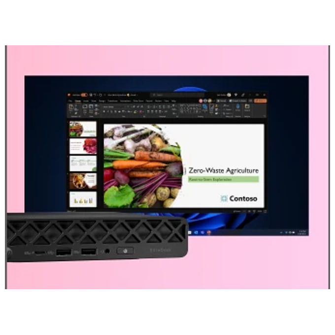HP D57L1ET EliteDesk 8 Mini G1i Mini PC Intel Core Ultra 7 265T 16 GB DDR5 512 GB SSD NVMe Windows 11 Pro Wi-Fi 7 colore Nero