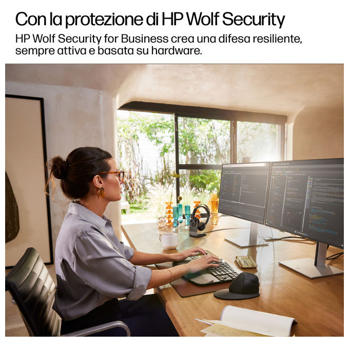 HP D59LVET EliteDesk 8 SFF G1i PC Desktop AI Intel Core Ultra 5 235 16 GB DDR5 512 GB SSD NVMe Windows 11 Pro colore Nero