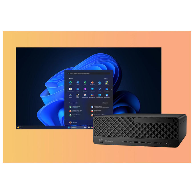 HP D5BB8ET EliteDesk 8 SFF G1i Desktop AI PC Intel Core Ultra 9 285 32 GB DDR5 1 TB SSD NVMe M.2 Wi-Fi 7 Windows 11 Pro colore Nero