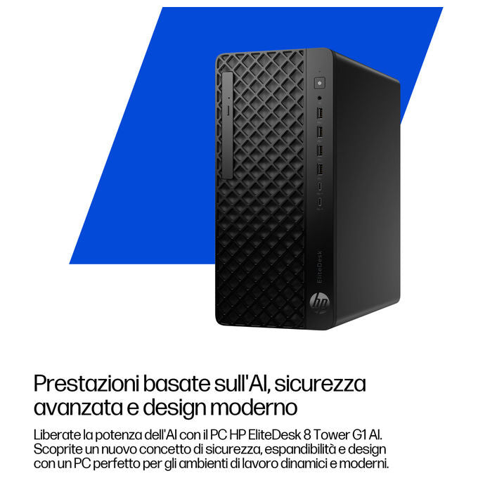 HP D5BC6ET EliteDesk 8 Tower G1i PC Desktop AI Intel Core Ultra 5 235 16 GB DDR5 512 GB SSD NVMe Wi-Fi 7 Windows 11 Pro colore Nero