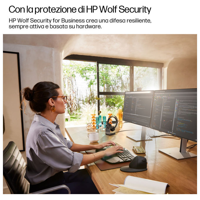 HP D5BC9ET EliteDesk 8 Tower G1i PC Desktop AI Intel Core Ultra 9 285 32 GB DDR5 1 TB SSD NVMe Wi-Fi 7 Windows 11 Pro colore Nero
