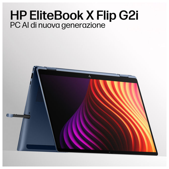 HP D87WZAT EliteBook X Flip G2i Notebook 2 in 1 Intel Core Ultra 5 SSD 512 GB RAM 16 GB Wi-Fi 7 Windows 11 Pro colore Blu