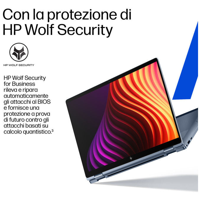 HP D87WZAT EliteBook X Flip G2i Notebook 2 in 1 Intel Core Ultra 5 SSD 512 GB RAM 16 GB Wi-Fi 7 Windows 11 Pro colore Blu