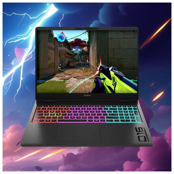HP D8ZV6EA Omen Max Notebook Gaming 16 Intel Core Ultra 7 255HX 16GB DDR5 1TB SSD NVIDIA GeForce RTX 5070 colore Nero