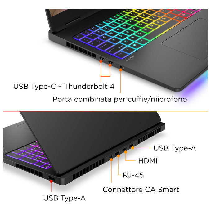 HP OMEN MAX 16-ah0013nl Gaming Laptop Intel Core Ultra 7 255HX 16 GB RAM 1 TB SSD NVIDIA RTX 5070 colore Nero