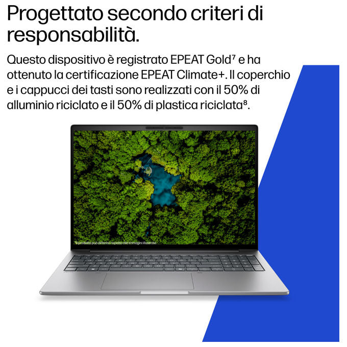 HP DK1M1ET ZBook 8 Workstation Portatile AMD Ryzen AI 7 PRO 16'' WUXGA 32GB DDR5 1TB SSD Wi-Fi 7 Argento