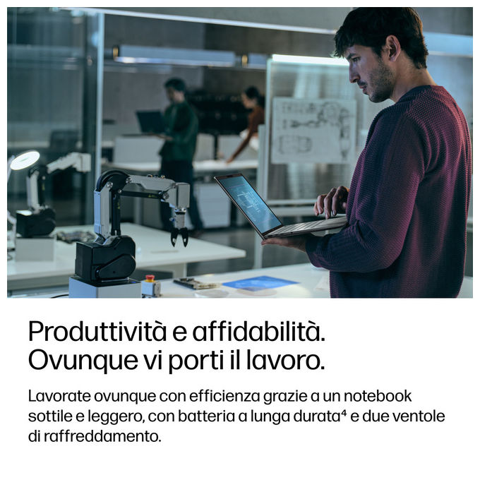 HP DK1M5ET ZBook 8 Laptop AMD Ryzen AI 7 PRO 16 pollici WUXGA 24 GB DDR5 1 TB SSD Wi-Fi 7 Windows 11 Pro colore Argento