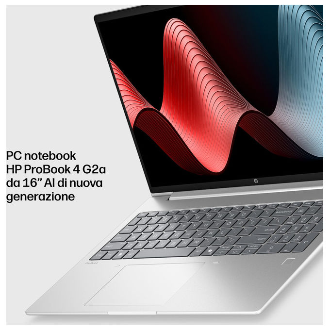 HP DL5M8AT ProBook 4 G2a Notebook 16 pollici AMD Ryzen AI 5 430 24GB DDR5 512GB SSD Wi-Fi 7 Windows 11 Pro colore Argento