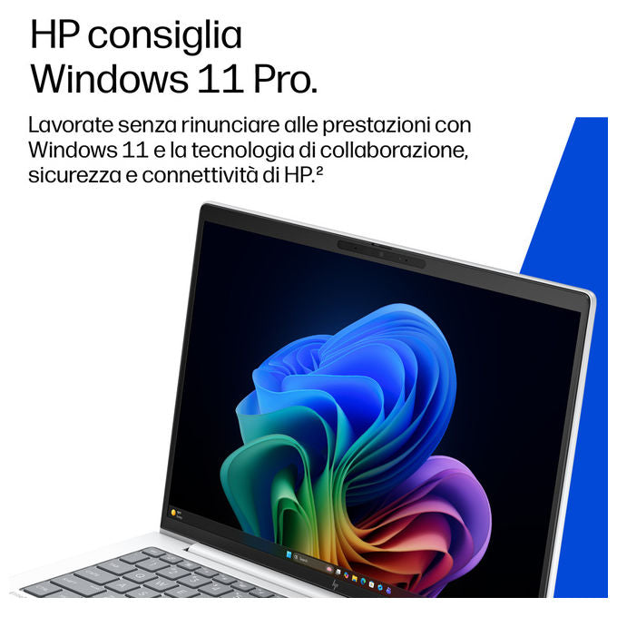 HP DL5P7AT EliteBook 8 G2i Notebook 14 pollici Intel Core Ultra 7 64 GB RAM 1 TB SSD Wi-Fi 7 Argento