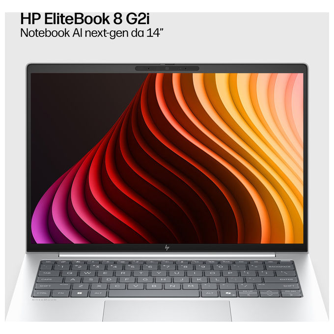 HP DL5P7AT EliteBook 8 G2i Notebook 14 pollici Intel Core Ultra 7 64 GB RAM 1 TB SSD Wi-Fi 7 Argento