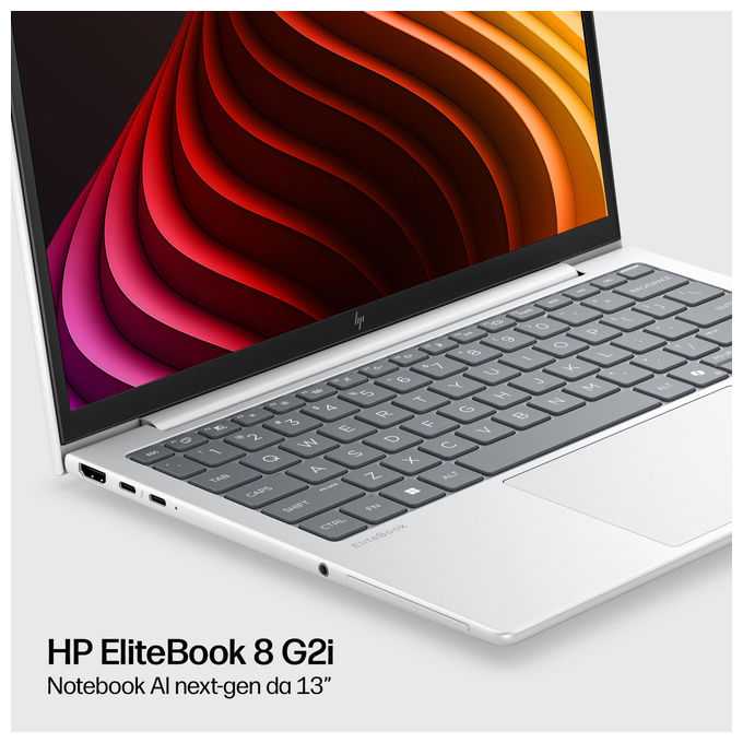 HP DL5Q0AT EliteBook 8 G2i Notebook 13.3 '' Intel Core Ultra 7 32 GB SSD 1 TB Wi-Fi 7 Windows 11 Pro colore Argento