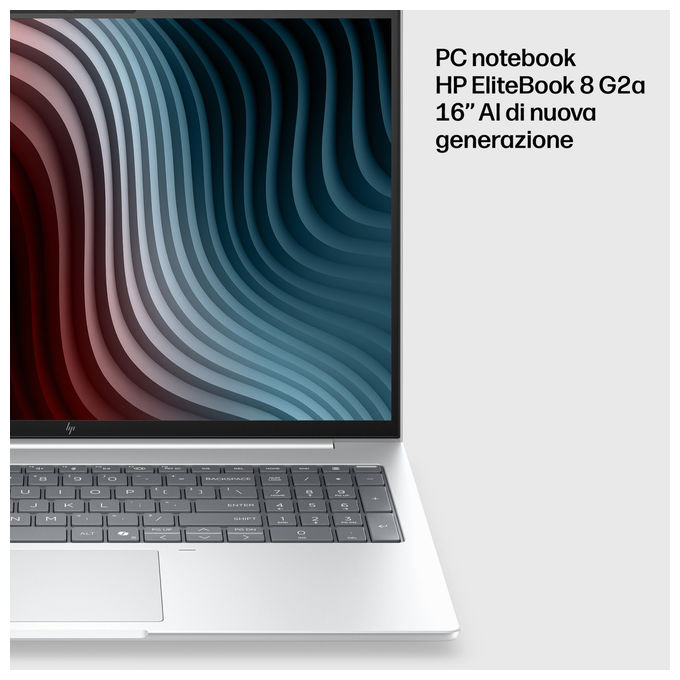 HP DL5Q4AT EliteBook 8 AI PC 16'' Computer portatile AMD Ryzen AI 5 16 GB DDR5 512 GB SSD Wi-Fi 7 Windows 11 Pro colore Argento