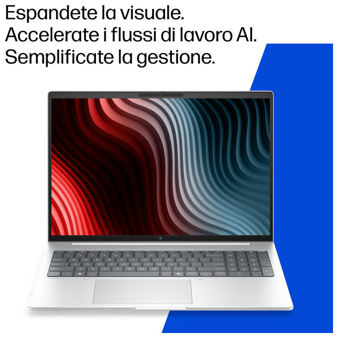 HP DL5Q4AT EliteBook 8 AI PC 16'' Computer portatile AMD Ryzen AI 5 16 GB DDR5 512 GB SSD Wi-Fi 7 Windows 11 Pro colore Argento