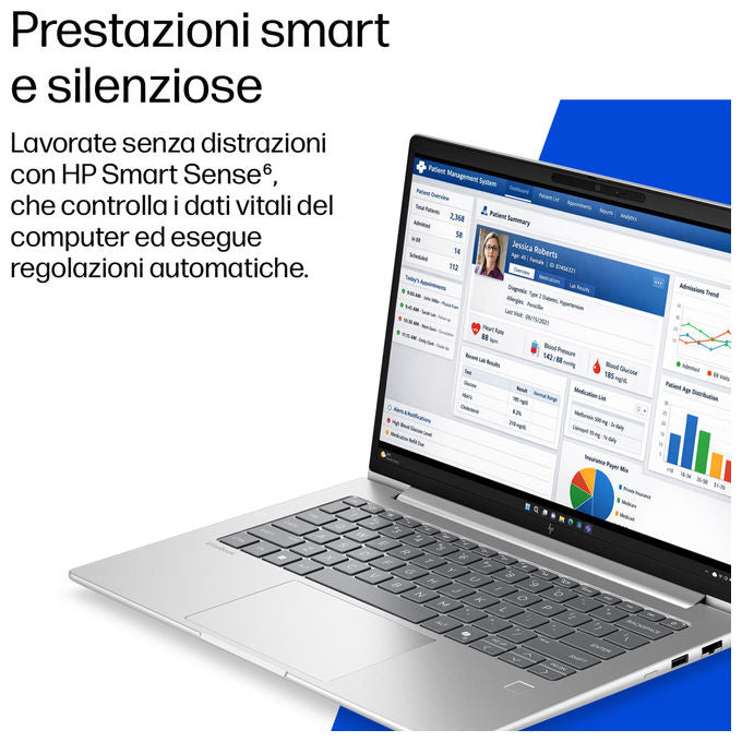 HP DL5R4AT EliteBook 6 G2i Notebook 14'' Intel Core Ultra 5 325 24 GB DDR5 512 GB SSD NVMe Wi-Fi 7 Argento