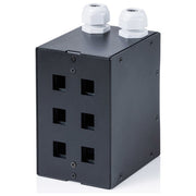 Digitus DN-96992 Modulo Patch per Guida DIN 6 porte Fibra Ottica e Rame Alluminio colore Nero