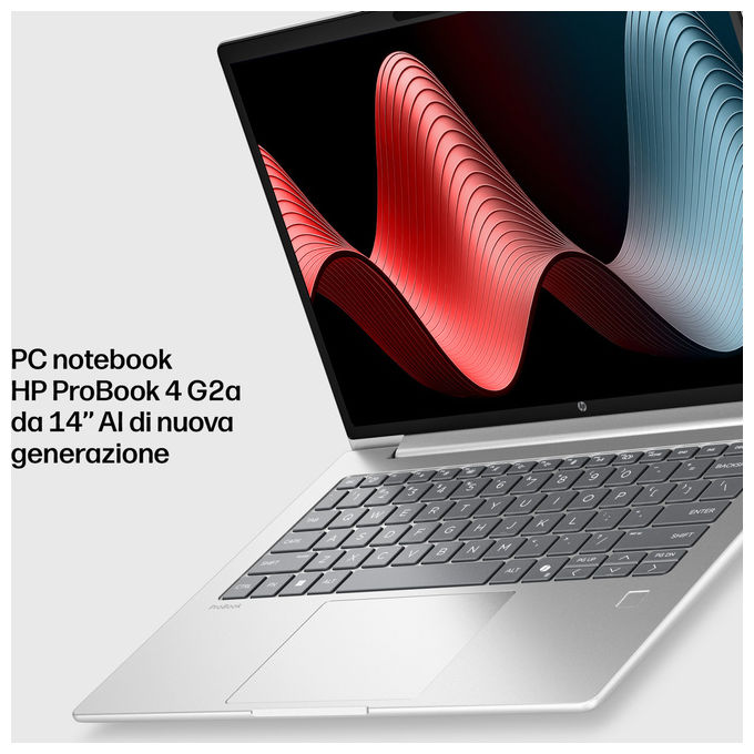 HP DP9J9AT ProBook 4 G2a Notebook 14 AMD Ryzen AI 7 445 16GB DDR5 512GB SSD WiFi NPU Windows 11 Pro colore Argento