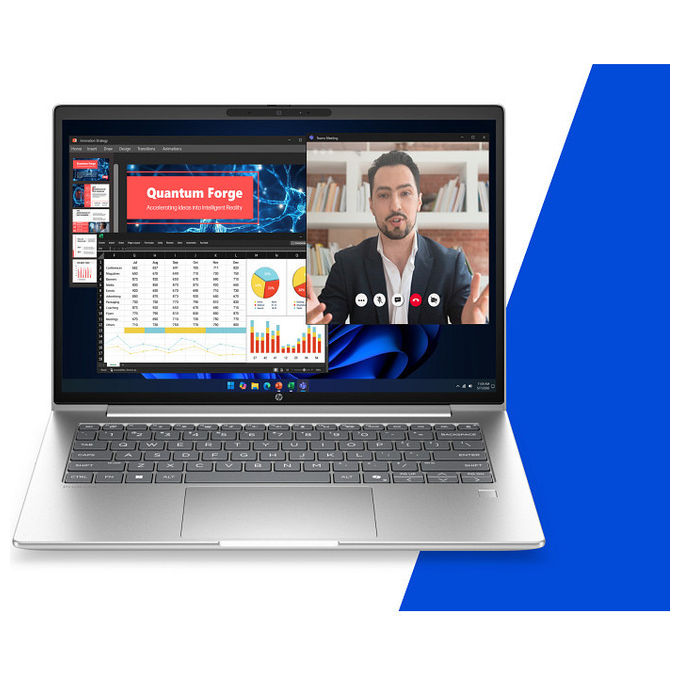 HP DP9K1AT#ABZ ProBook 4 G2a Notebook 14 pollici AMD Ryzen 7 250 WUXGA 16 GB DDR5 512 GB SSD Windows 11 Pro colore Argento