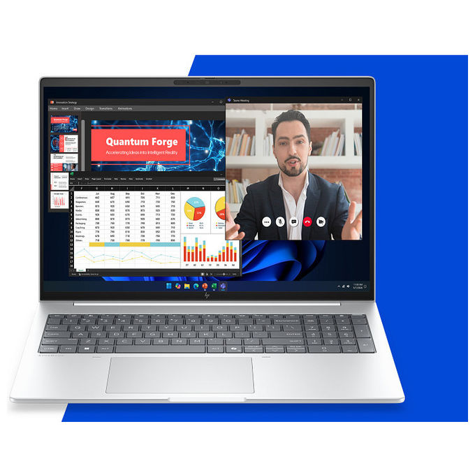 HP DQ3S5AT EliteBook 8 G2i Notebook 16 pollici Intel Core Ultra 7 355 16 GB RAM 512 GB SSD Wi-Fi 7 Windows 11 Pro colore Argento