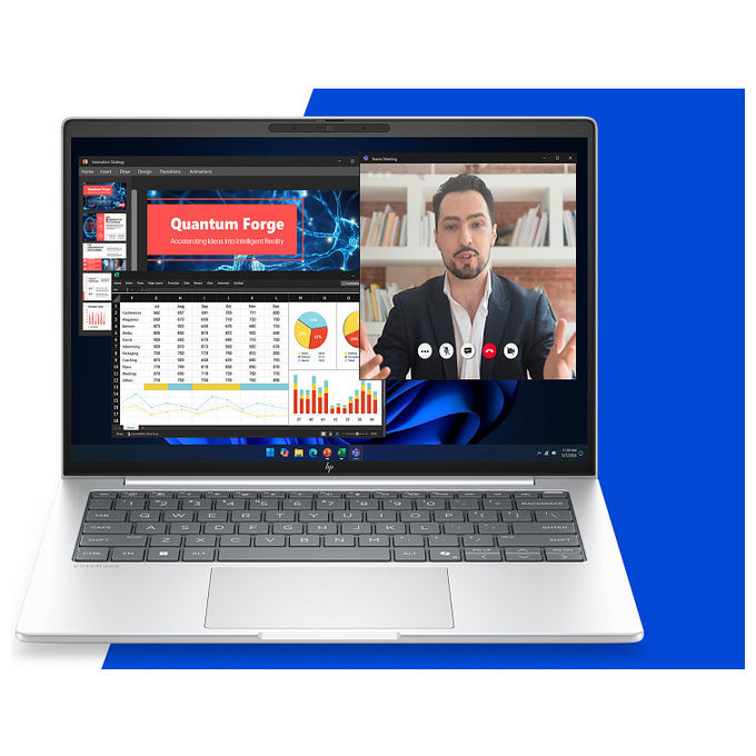 HP DQ3T9AT EliteBook 8 G2i Notebook 14 '' Intel Core Ultra 7 355 16 GB RAM 512 GB SSD Wi-Fi 7 Windows 11 Pro colore Argento