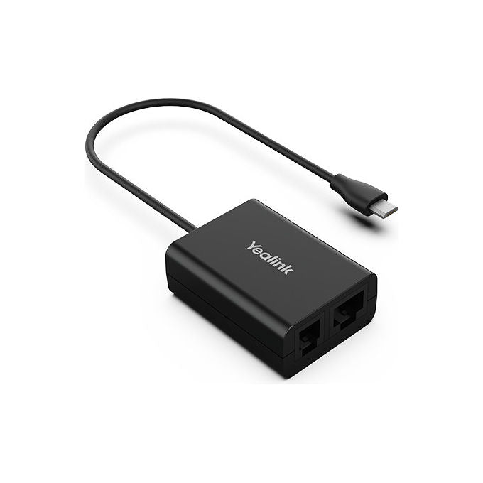 Yealink EHS61 Adattatore per Cuffie Wireless DECT compatibile WH62 WH63 Yealink Mitel Unify Plug and Play colore Nero