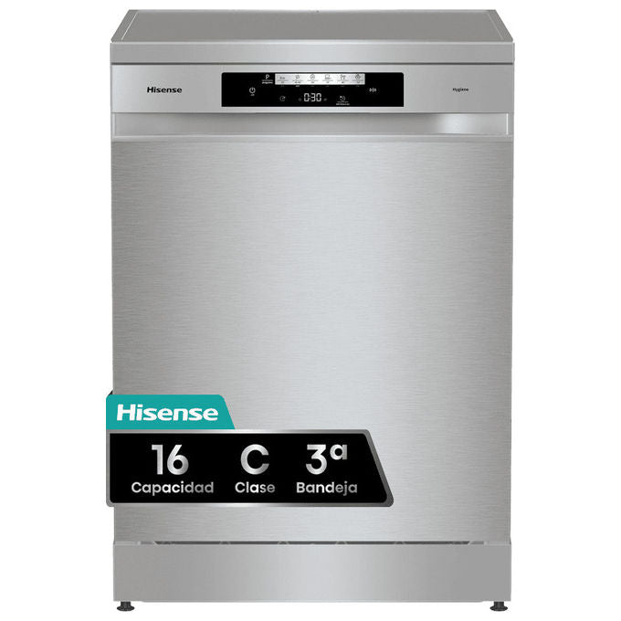 Hisense HS643C90X Lavastoviglie Libera installazione 16 coperti Classe C 44 dB Auto Dry 3 cestelli (85x60x60 cm) colore Argento