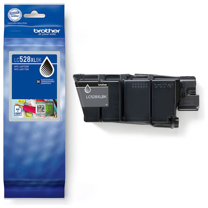 Brother LC528XLBK Cartuccia d'inchiostro Originale XL 12000 pagine compatibile MFC-J6975DW MFC-J6977DW colore Nero