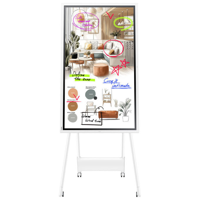 Samsung WM55FX Flip Pro Display Interattivo Touch 55'' 4K UHD Tizen 9.0 Wi-Fi colore Grigio Bianco