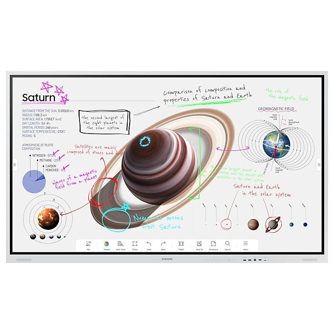 Samsung LH75WMFWLGCXEN Flip Pro Display Interattivo 75'' 4K UHD Touch IR 20 punti 40W USB-C WiFi Tizen colore Bianco Grigio